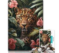 Puzzles 1000 pièces pour Adolescents, Motif léopard Fantastique, Jouets addictifs pour la décoration de la Maison (Taille 38x26cm)