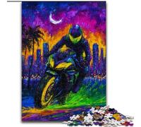 Puzzles 1000 pièces pour Adolescents Moto mystérieuse, Jeu Familial Anti-Stress, défi Difficile, Une œuvre d'art pour Les 14 Ans et Plus (Taille 26x38cm)