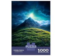 Puzzles 1000 Pièces pour Adolescents Mountain Peak at Night Puzzles pour Adultes Jeux Relaxants Assemblage De Motifs Cadeau d'anniversaire, Cadeaux, 38x26cm/1000pcs