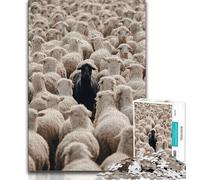 Puzzles 1000 pièces pour Adolescents Moutons, Aidez Le Cerveau à exercer des Jouets addictifs pour cultiver la Patience Décoration Parfaite (75x50cm)