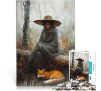 Puzzles 1000 pièces pour Adolescents Murmure du Renard Jouets de Jeu pour Cadeau Familial Améliorer la mémoire 75x50cm