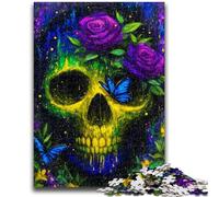 Puzzles 1000 pièces pour Adolescents Mystérieux Crâne Relax Jeux éducatifs pour Anniversaire, Noël pour et jusqu'à 14 Ans 26x38cm