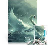 Puzzles 1000 pièces pour Adolescents Mythologie du Cygne Entraînez Votre Cerveau et Vos Mains Jeu de défi Unique 52x38cm
