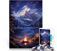 Puzzles 1000 pièces pour Adolescents Nature Nordique Aurore Jouet éducatif d'apprentissage Décoration d'intérieur 38x26cm