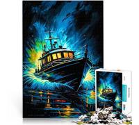 Puzzles 1000 pièces pour Adolescents Naviguer sous la Pluie Défi Difficile pour soulager Le Stress Œuvre d'art 52x38cm