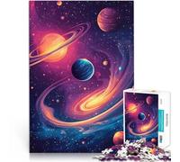 Puzzles 1000 pièces pour Adolescents Nébuleuse Cosmique avec planètes Jeu de Quiz Activités Amusantes à la Maison, Cadeaux d'anniversaire, Cadeaux de Voyage, 38x26cm