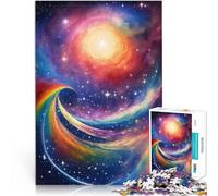 Puzzles 1000 pièces pour Adolescents Nébuleuse de l'arc-en-Ciel Cosmique Défi Difficile Car C'est Un pour Toute la Famille 52x38cm