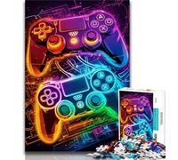 Puzzles 1000 pièces pour Adolescents Neon Games 1000 pièces pour Adolescents, Staycation Kill Time avec Affiche et fiche de Questions-réponses Assorties (Taille 38x26cm)
