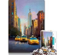 Puzzles 1000 pièces pour Adolescents New York Cityscape pour Adolescents 1000 pièces, avec Affiche et fiche de Questions correspondantes pour Les 14 Ans et Plus 75x50cm
