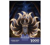 Puzzles 1000 Pièces pour Adolescents Nine-Tailed Fox Enchanted Forest Puzzles pour Adultes - Jeux De Détente - Assemblage De Motifs pour Les Amateurs De Jeux 38x26cm/1000pcs