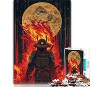 Puzzles 1000 pièces pour Adolescents Ninja sous la Lune, Jeu Stimulant et éducatif en Famille pour Anniversaire et Noël (38x26cm)