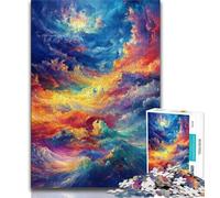 Puzzles 1000 pièces pour Adolescents Nuage Arc-en-Ciel, Anti-Stress, idéal comme Cadeau pour Toute la Famille à partir de 14 Ans 38x26cm