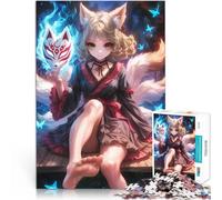 Puzzles 1000 pièces pour Adolescents Nuit enchantée des Esprits du Renard Jeu Pratique Car C'est Un pour Toute la Famille 52x38cm