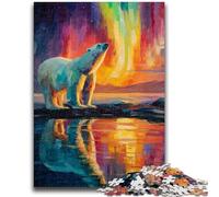 Puzzles 1000 pièces pour Adolescents, Ours Polaires, Jouets éducatifs et Amusants, activités à la Maison, Cadeaux d'anniversaire et de Voyage, 26x38cm