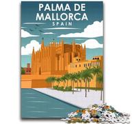 Puzzles 1000 pièces pour Adolescents Palma de Majorque Espagne Jouets Jeux éducatifs Anti-Stress Interaction Parent-Enfant pour Les 14 Ans et Plus (Taille 38x52cm)