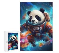 Puzzles 1000 pièces pour adolescents Panda Astronaute dans l'espace Puzzles pour adultes Jeux de relaxation UNE œuvre d'art pour anniversaire, Noël 1000 pièces