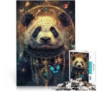Puzzles 1000 pièces pour Adolescents Panda Magique Fantastique Compétition de Vitesse Manuelle décoration Murale 52x38cm