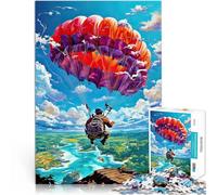 Puzzles 1000 pièces pour Adolescents Parachutisme au-Dessus de l'Amazonie Casse-tête pour Jouets de décoration pour la Maison 38x26cm