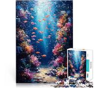 Puzzles 1000 pièces pour Adolescents Paradis sous-Marin d'inspiration impressionniste Jeu intellectuel Bon Cadeau 38x26cm