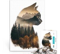 Puzzles 1000 pièces pour Adolescents Paysage de Cat Mountain Jeux éducatifs Décoration d'intérieur Super Cadeau 75x50cm