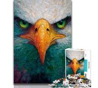 Puzzles 1000 pièces pour Adolescents, Peinture à l'huile d'aigle, 1000 pièces pour Adultes, Jeu Familial Anti-Stress, défi Difficile, adapté aux Couples (Taille 75x50cm)