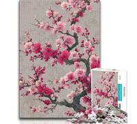 Puzzles 1000 pièces pour Adolescents Peinture à l'huile de Fleurs de pêcher Puzzle 1000 pièces Jeux éducatifs décoration d'intérieur Cadeau d'anniversaire Cadeaux Art Mural 75x50cm
