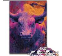 Puzzles 1000 pièces pour Adolescents, Peinture à l'huile de Taureau, Jouet éducatif et décompressant, idéal comme Cadeau pour Toute la Famille (Taille 50x75cm)
