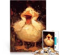 Puzzles 1000 pièces pour Adolescents Peinture de caneton surpris Jeu éducatif Familial est idéal comme Cadeau pour Toute la Famille 52x38cm