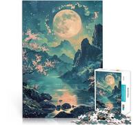 Puzzles 1000 pièces pour Adolescents Peinture de la Montagne de la Lune Jouets éducatifs Car C'est Un pour Toute la Famille 75x50cm