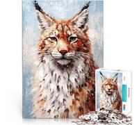 Puzzles 1000 pièces pour Adolescents Peinture de Lynx à la Palette Jeu éducatif Défi Jouet Collection d'artistes, Beaux-Arts 50x70cm