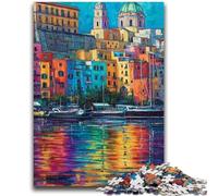 Puzzles 1000 pièces pour Adolescents, Peinture du Front de mer de Naples, Italie, Puzzles pour Adolescents, Jeu de Quiz, décoration Murale, Cadeaux d'anniversaire et de Noël Uniques (50x75cm)