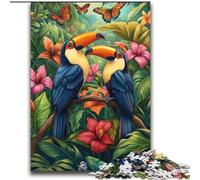 Puzzles 1000 pièces pour Adolescents Perroquet de la Jungle, Aide Le Cerveau à exercer des Jouets addictifs pour cultiver la Patience Décoration Parfaite 38x52cm