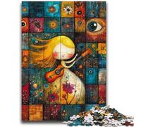 Puzzles 1000 pièces pour Adolescents, Petite Fille Jouant de la Guitare Difficile à réaliser, mais Amusant et Humoristique Cadeaux d'anniversaire et Cadeaux Uniques 50x75cm