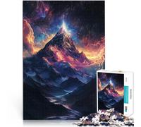 Puzzles 1000 pièces pour Adolescents Pic de la Montagne Cosmique Défi Difficile pour soulager Le Stress Super Cadeau 38x26cm