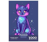 Puzzles 1000 Pièces pour Adolescents Pixel Cat Puzzles pour Adolescents, Jouets, Décoration Murale, Cadeaux pour Femmes, Cadeau d'anniversaire, Cadeaux, 52x38cm/1000pcs