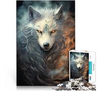 Puzzles 1000 pièces pour Adolescents Pixels de Renard mystérieux Jouets de Divertissement Familial Cadeau Amusant 38x26cm