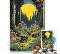Puzzles 1000 pièces pour Adolescents Pleine Lune de la forêt Sombre Difficile et défi Car C'est Un pour Toute la Famille 38x26cm