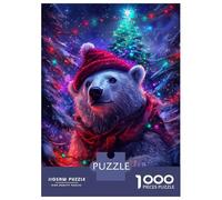 Puzzles 1000 Pièces pour Adolescents Polar Bear Christmas Puzzles pour Adultes - Jeux De Construction - Découpe De Précision - Stimule Le Cerveau 70x50cm/1000pcs