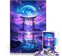 Puzzles 1000 pièces pour Adolescents Portail céleste Torri Jeu Familial Anti-Stress Défi Difficile décoration Murale 52x38cm