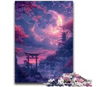 Puzzles 1000 pièces pour Adolescents, Portail Torii Japonais, Anti-Stress, défi Difficile, Chaque pièce est Unique - Jeu Familial Stimulant et Amusant 50x75cm