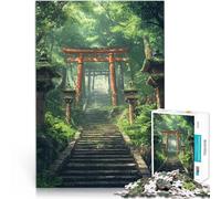Puzzles 1000 pièces pour Adolescents Portail Torii Japonais Jeu Familial Anti-Stress Défi Difficile Idées Cadeaux 38x26cm