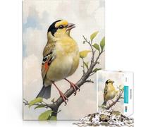 Puzzles 1000 pièces pour Adolescents Portrait de chardonneret du Matin Casse-tête pour est idéal comme Cadeau pour Toute la Famille 38x26cm