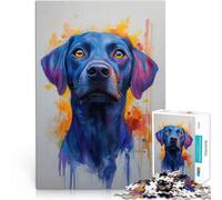 Puzzles 1000 pièces pour Adolescents Portrait de Chien Labrador Retriever Impossible Cadeau d'anniversaire, Cadeaux, décoration Murale 52x38cm