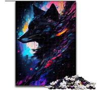 Puzzles 1000 pièces pour Adolescents, Portrait de Renard Noir, Jeux, Jouets, Cadeaux d'anniversaire Uniques pour Les Enfants de 14 Ans et Plus (Taille 50x75cm)