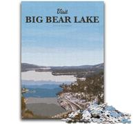 Puzzles 1000 pièces pour Adolescents, pour Visiter Le lac Big Bear (Taille 38x52cm) Jouet éducatif et éducatif