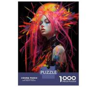 Puzzles 1000 Pièces pour Adolescents Punk Girl No6 Puzzles pour Adolescents, Jouets Anti-Stress, Difficile, Excellent Cadeau pour Les Jeux 52x38cm/1000pcs