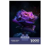 Puzzles 1000 Pièces pour Adolescents Purple Rose Puzzles pour Adultes Jeux Relaxants Assemblage De Motifs Cadeau d'anniversaire, Cadeaux, 70x50cm/1000pcs