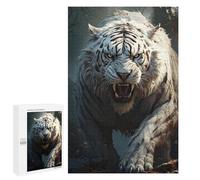 Puzzles 1000 pièces pour adolescents Puzzle tigre blanc pour adultes Jeux de relaxation Difficile Défi d'apprentissage exigeant 1000 pièces