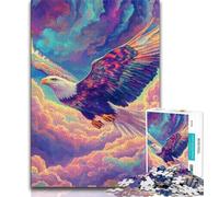 Puzzles 1000 pièces pour Adolescents Puzzles Aigle coloré pour Adolescents, idéal comme Cadeau pour Toute la Famille à partir de 14 Ans (Taille 38x26cm)