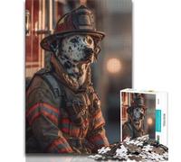 Puzzles 1000 pièces pour Adolescents Puzzles dalmatiens Pompiers pour Adolescents, idéal comme Cadeau pour Toute la Famille à partir de 14 Ans (Taille 38x26cm)